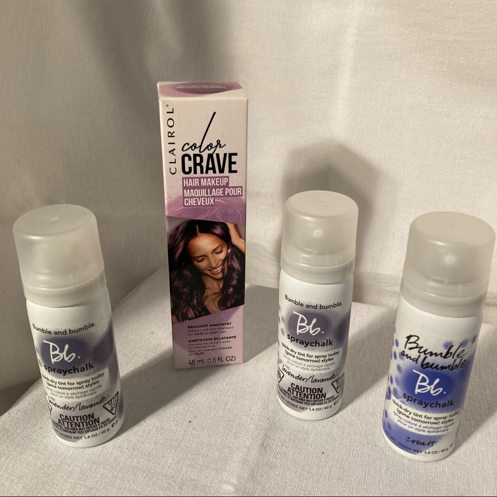 4 Blue/Purple Bumble & Bumble Spraychalk HairColor